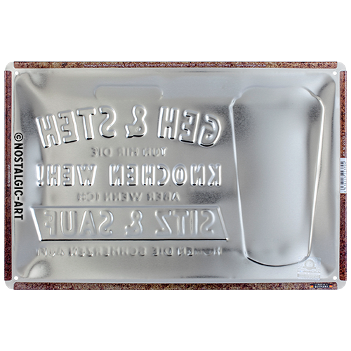 nostalgic-art-wo-ich-geh-und-steh-bier-targa-in-metallo-20x30-cm image 3