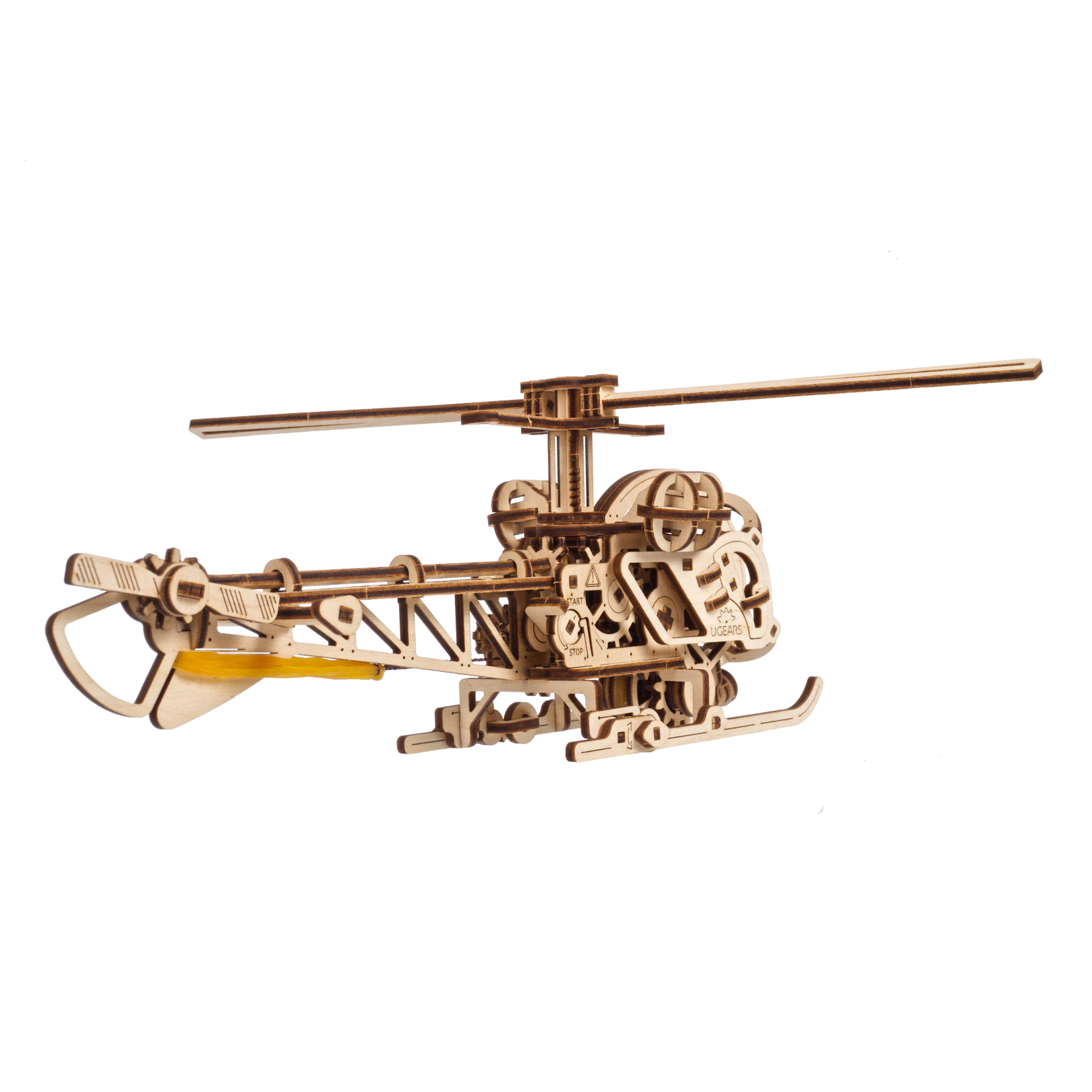 ugears-mini-helicopter-modello-meccanico-in-legno-da-costruire image 2