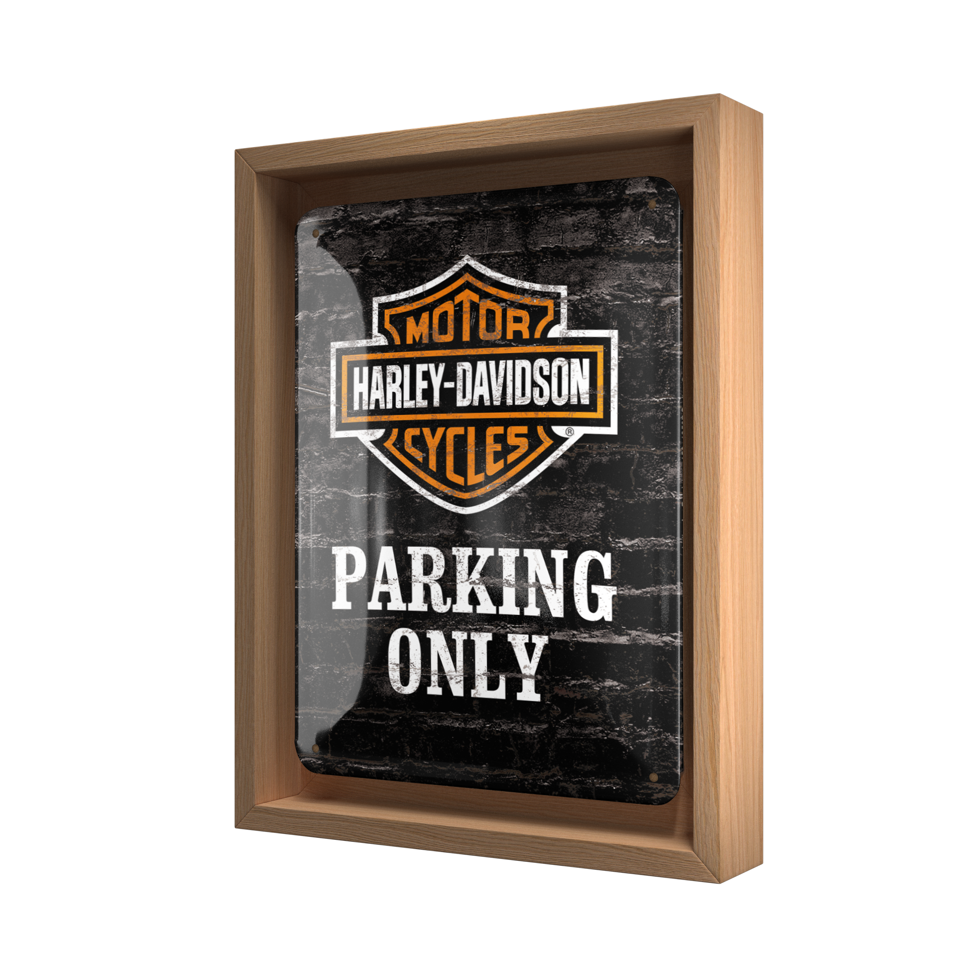 harley-davidson-parking-only-targa-in-metallo-nostalgic-art-15x20-cm image 5