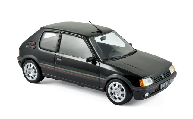 norev-peugeot-205-gti-1-9-1988-modellino-auto-1-18-nero-youngtimer image 1