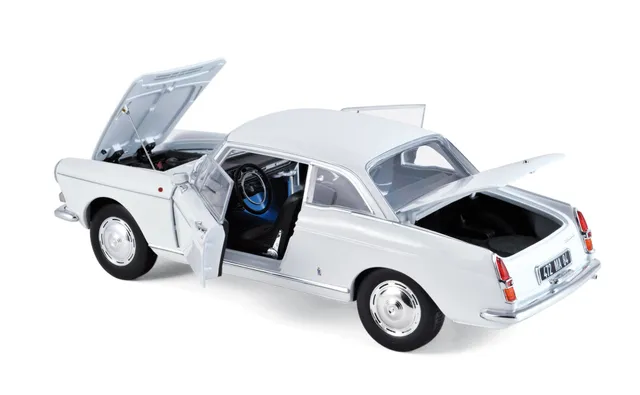 norev-peugeot-404-coup-1967-modellino-auto-1-18-arosa-white image 1