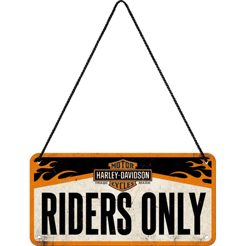 nostalgic-art-harley-davidson-riders-only-targa-in-metallo-da-appendere-10x20-cm image 2
