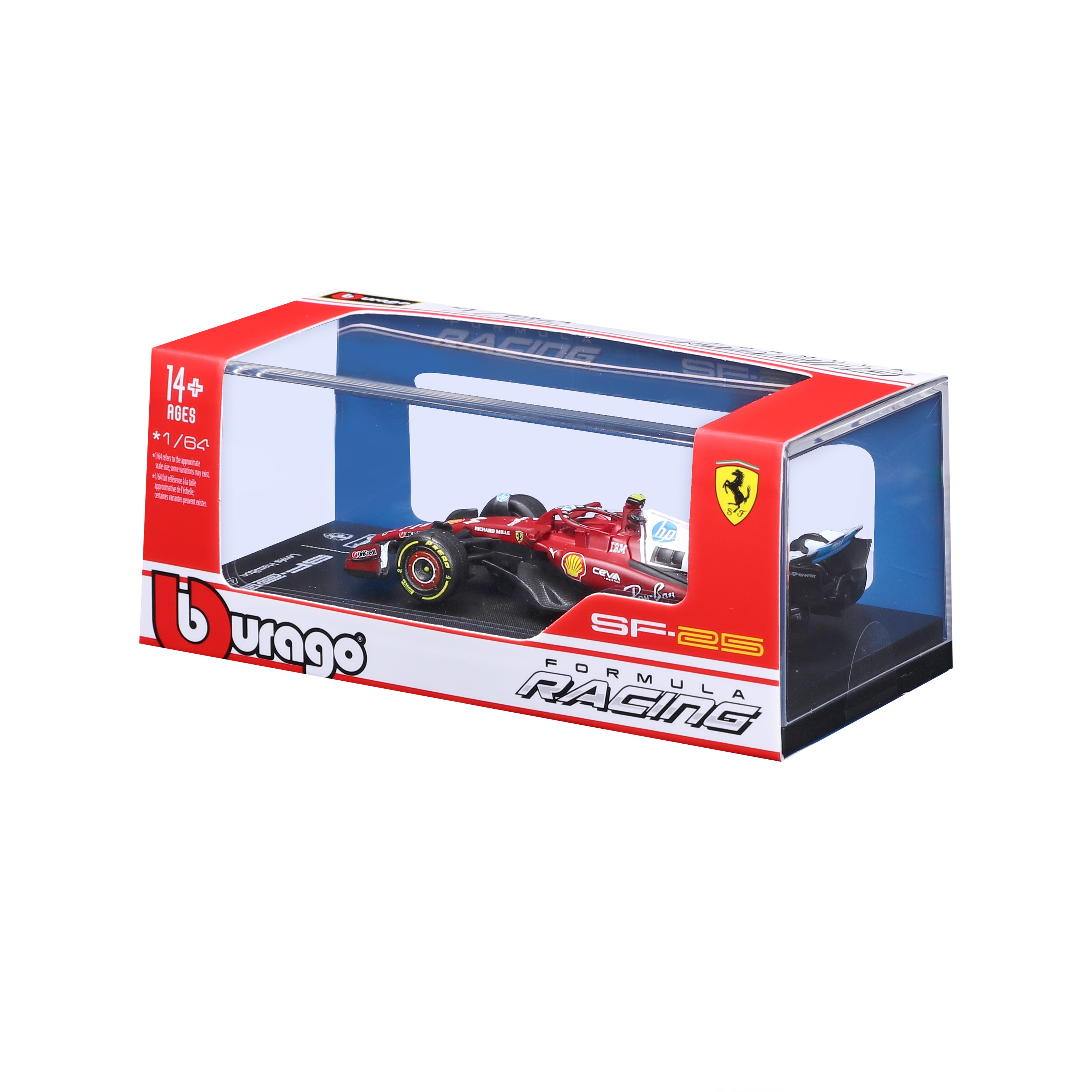 bburago-ferrari-f1-sf-25-44-hamilton-2025-1-64-con-teca-die-cast image 8