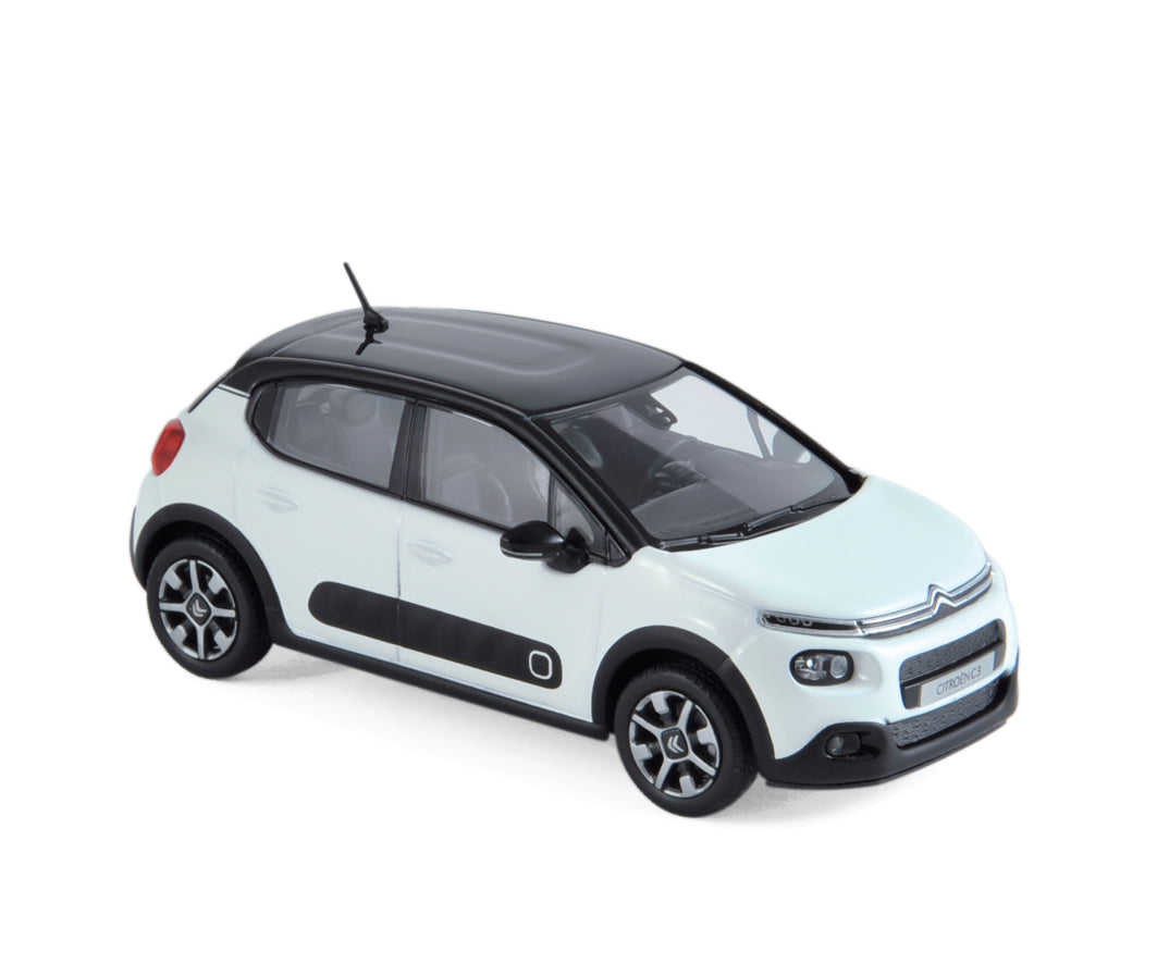 norev-citro-n-c3-2016-1-43-die-cast-bianco-banquise-tetto-nero image 1