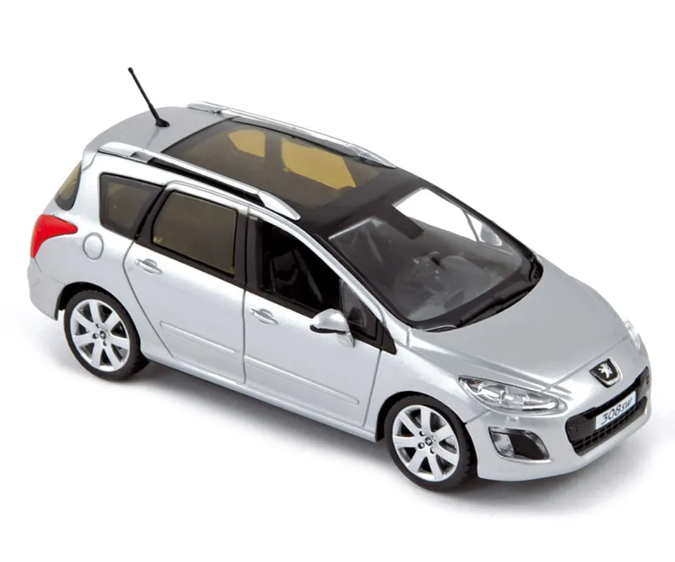 norev-peugeot-308-sw-2011-aluminium-silver-1-43-modellino-station-wagon image 1