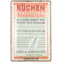 nostalgic-art-k-chen-regeln-targa-metallo-20x30-cm image 2
