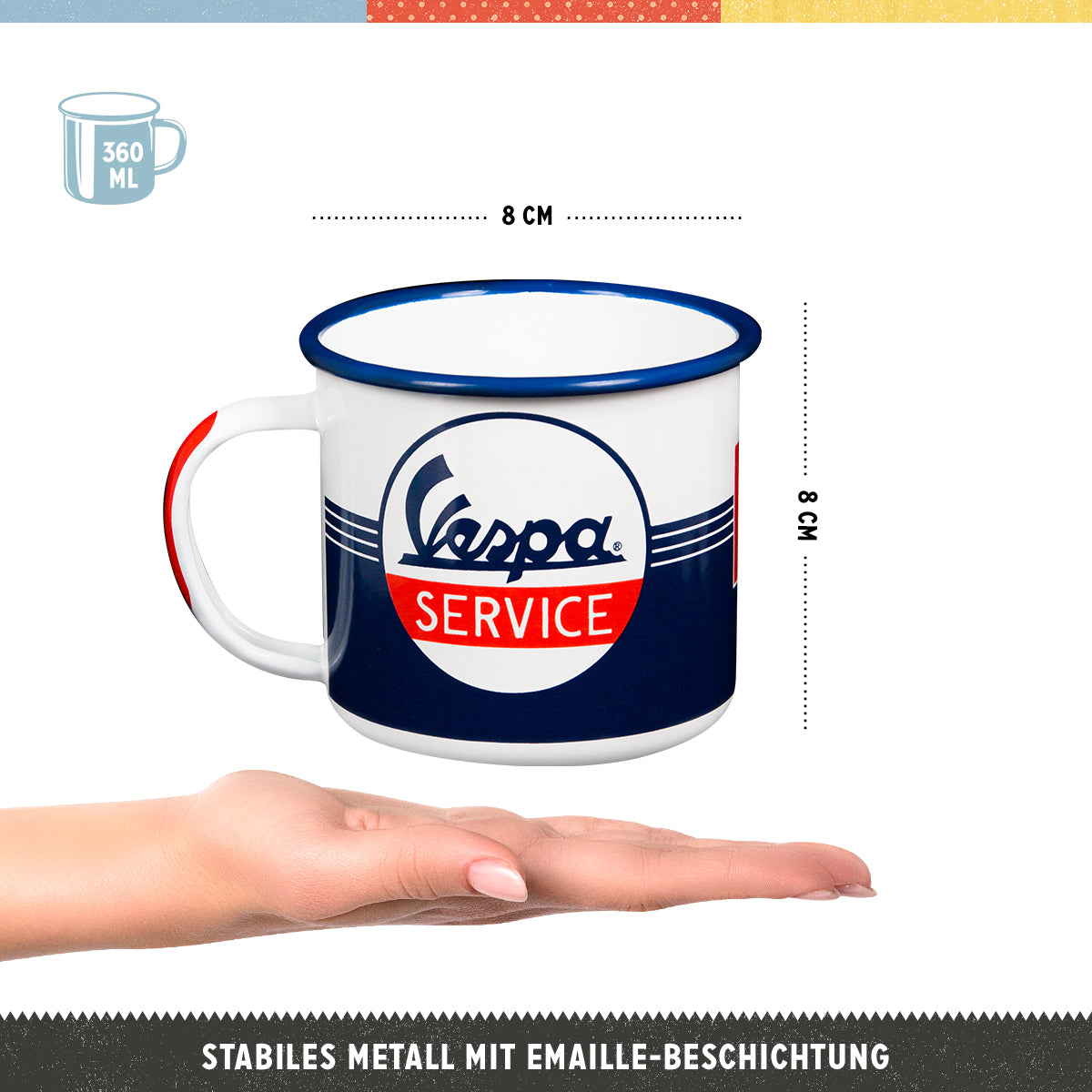 nostalgic-art-vespa-service-tazza-in-smalto-360-ml-8x8-cm image 2