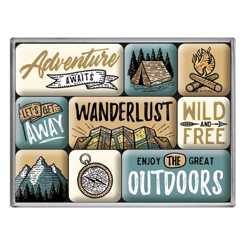 nostalgic-art-outdoor-adventure-set-3-magneti-con-box-acrilica image 1