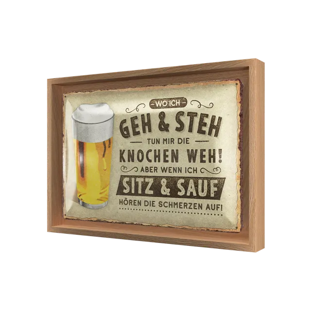 nostalgic-art-wo-ich-geh-und-steh-bier-n-frame-m-edition-insegna-in-metallo-con- image 1