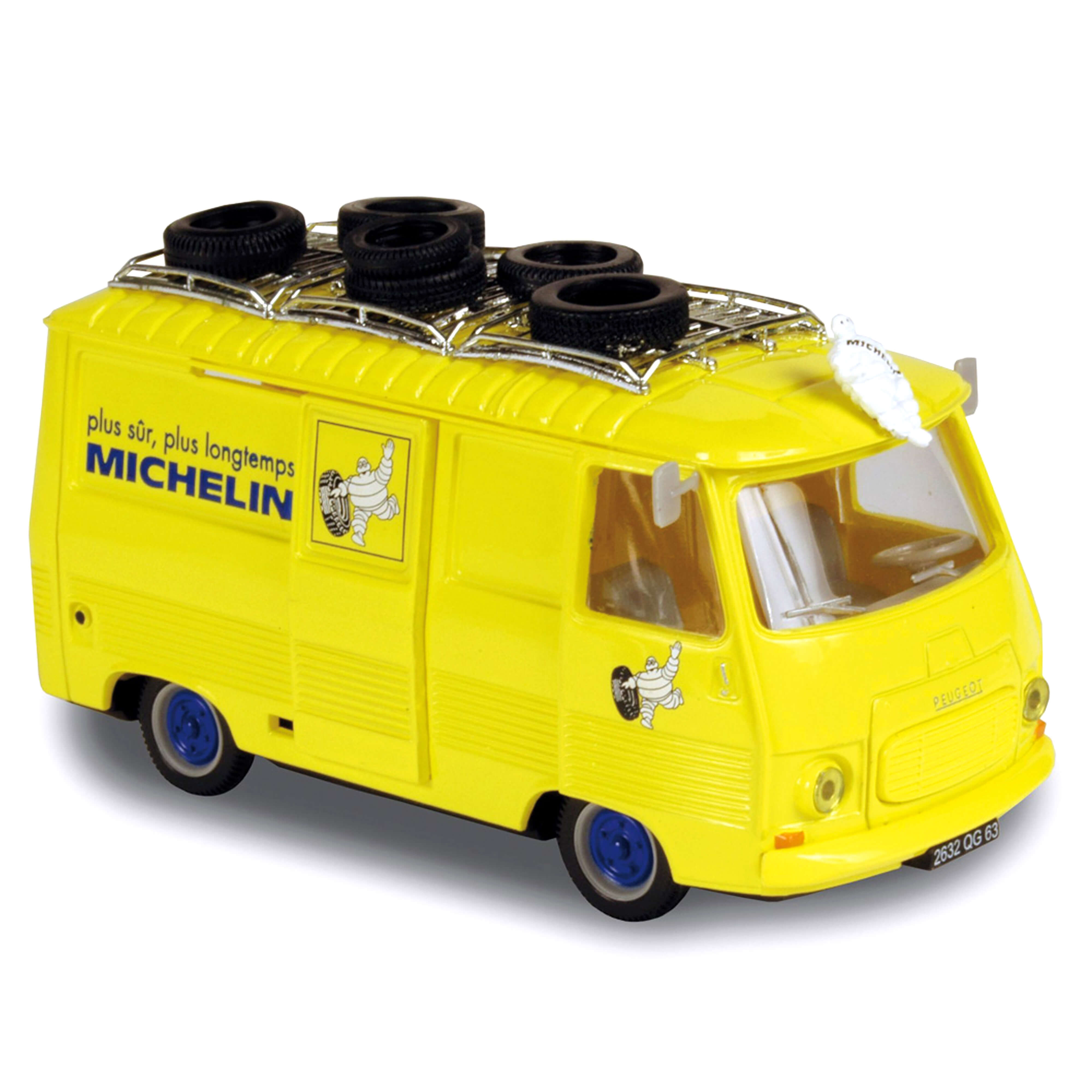 norev-peugeot-j7-michelin-avec-bibendum-et-galerie-1-43-modellino-furgone-die-ca image 1