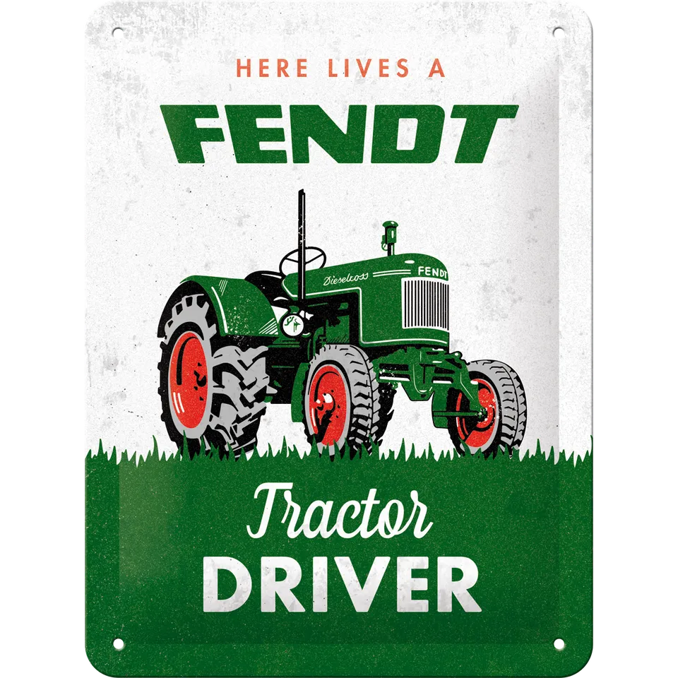 nostalgic-art-fendt-tractor-driver-targa-in-metallo-15x20-cm-2 image 1