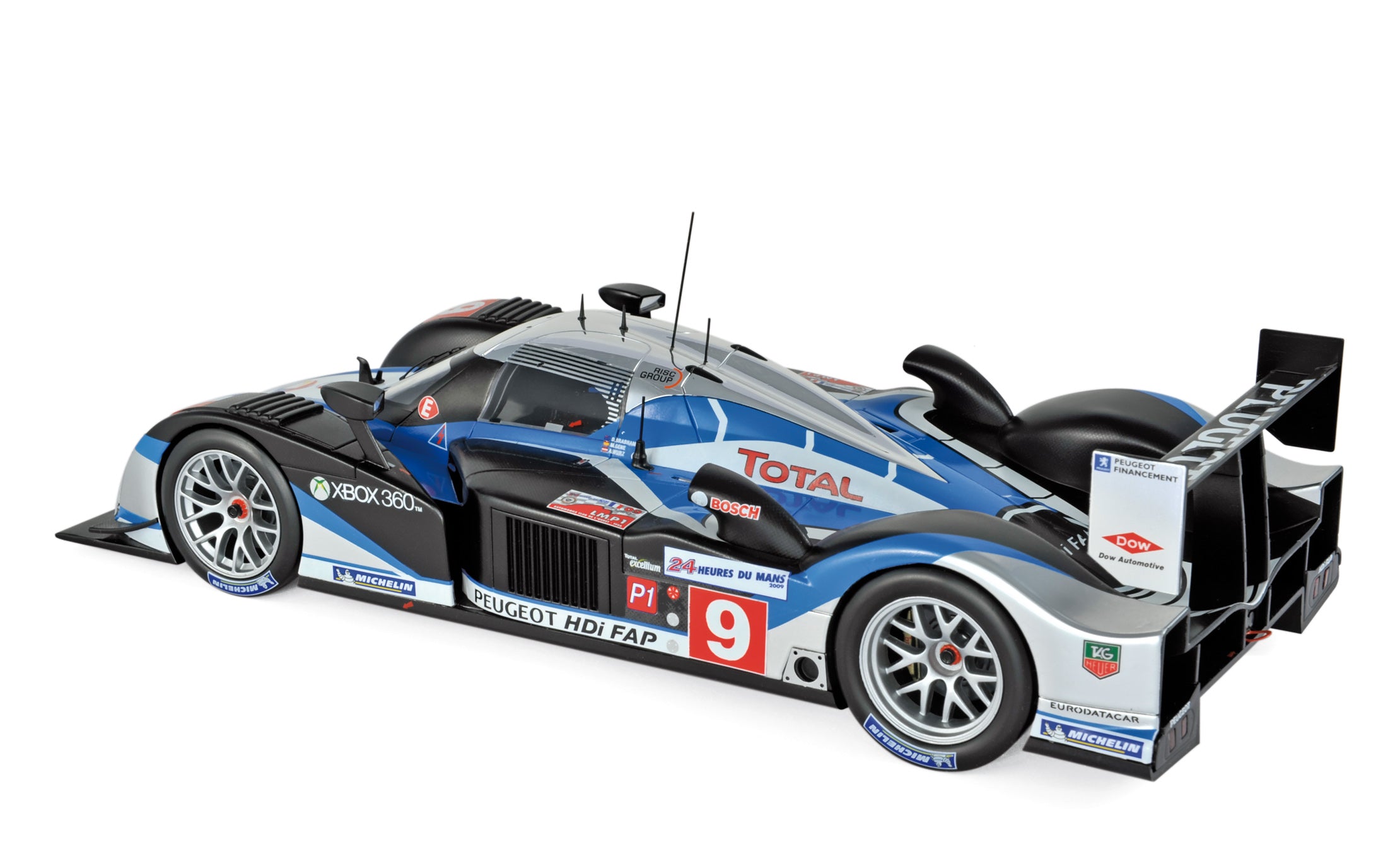 norev-peugeot-908-hdi-fap-2009-n-9-winner-le-mans-modellino-1-18 image 2