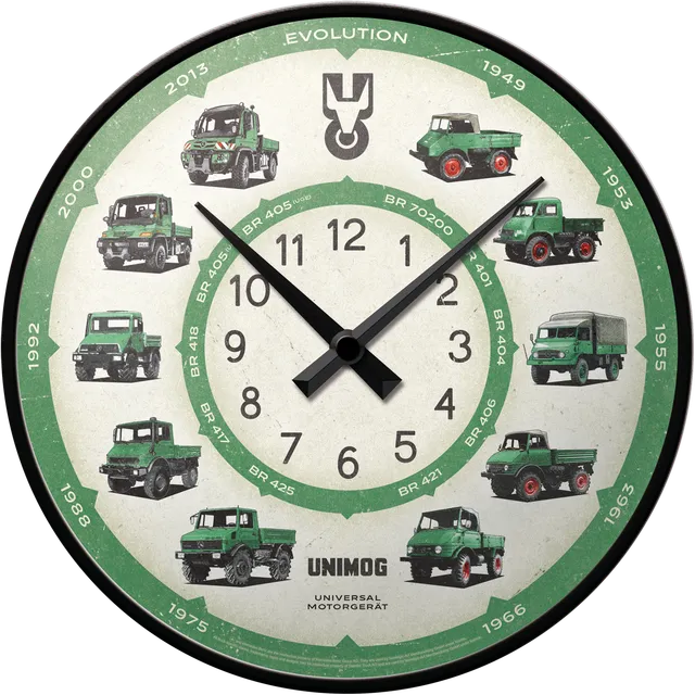 nostalgic-art-daimler-truck-unimog-model-chart-orologio-da-parete-31-cm image 1
