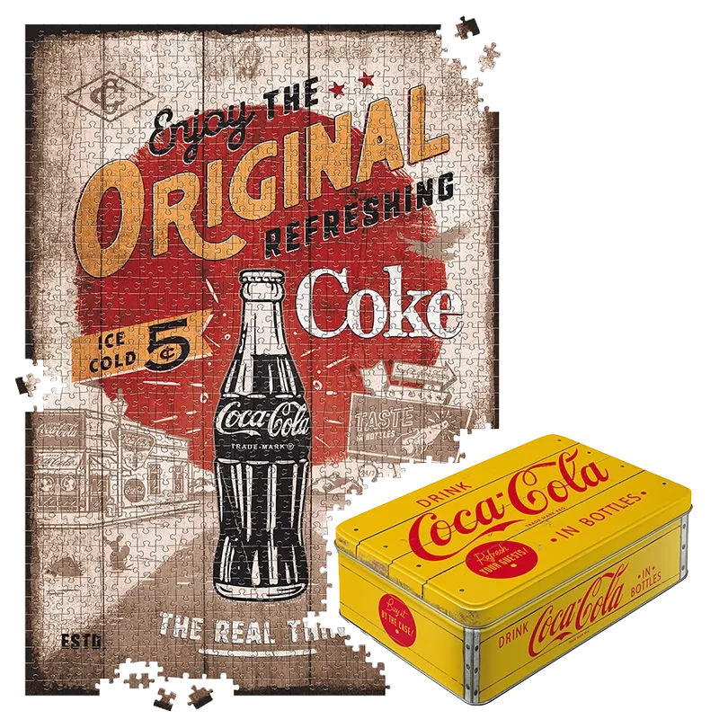 nostalgic-art-coca-cola-original-coke-highway-66-puzzle-1000-pezzi-in-scatola-di image 1