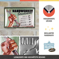 nostalgic-art-handwerker-stundenlohn-targa-in-metallo-20x30-cm image 3