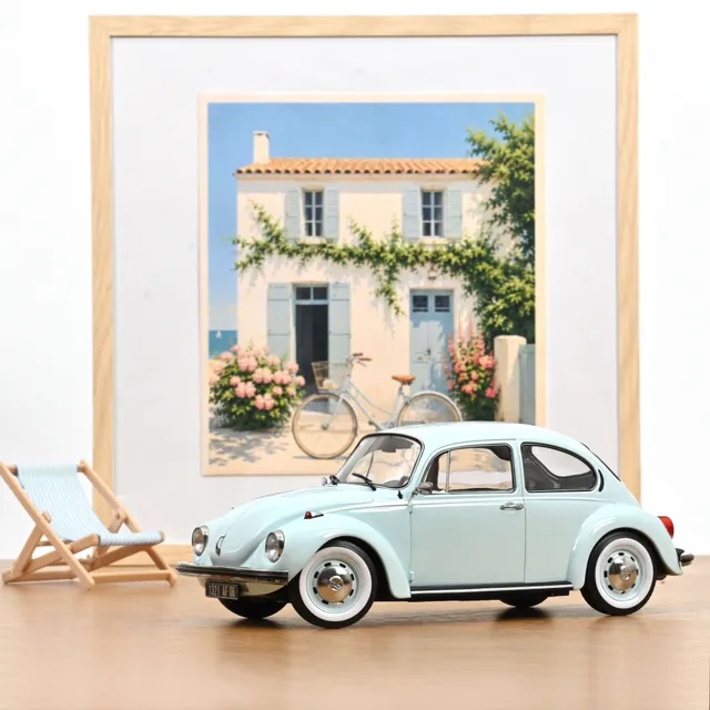 norev-vw-1303-coccinelle-1973-1-18-modellino-auto-die-cast-blu-pastello image 1