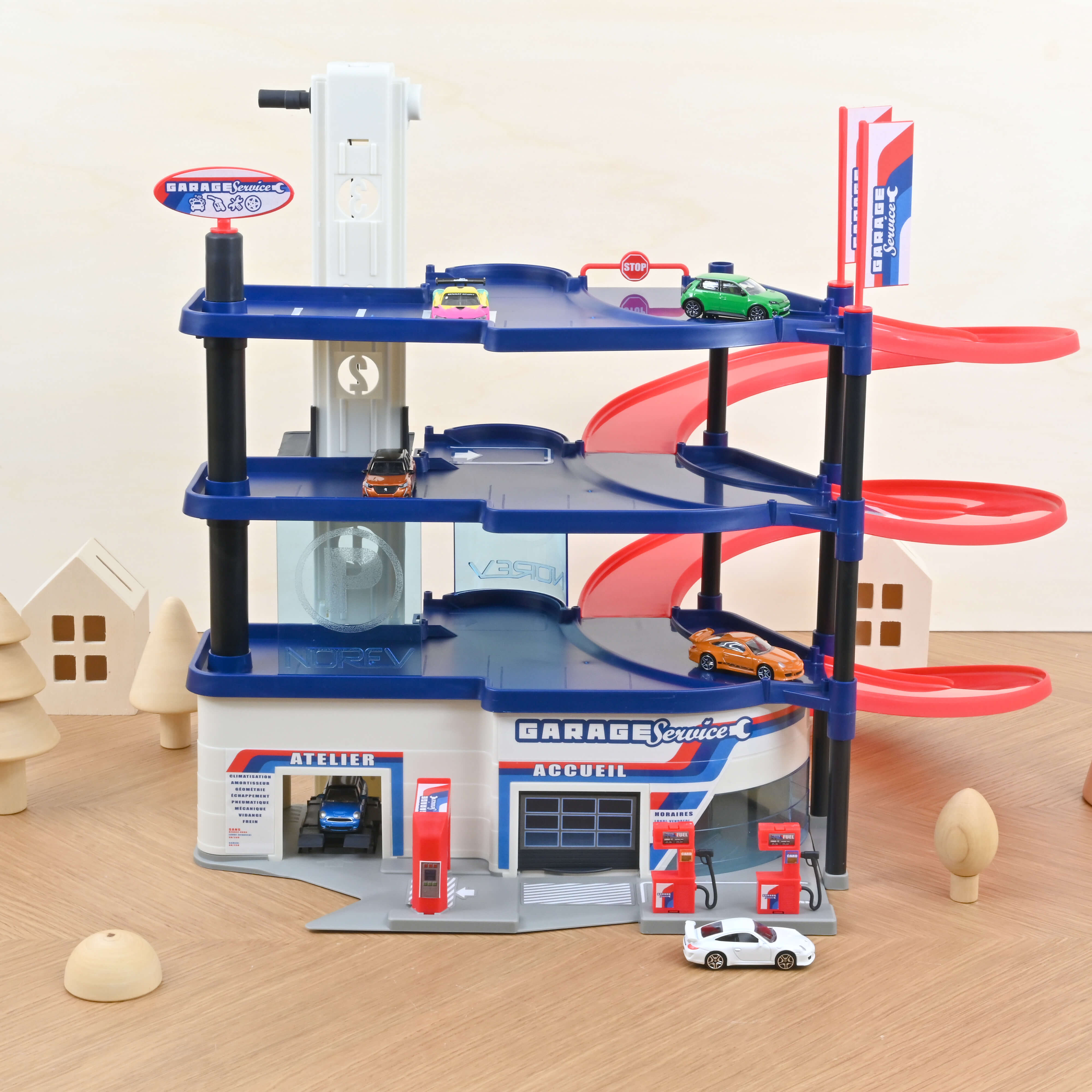 norev-garage-3-piani-apribile-modellino-accessorio-pieghevole image 1