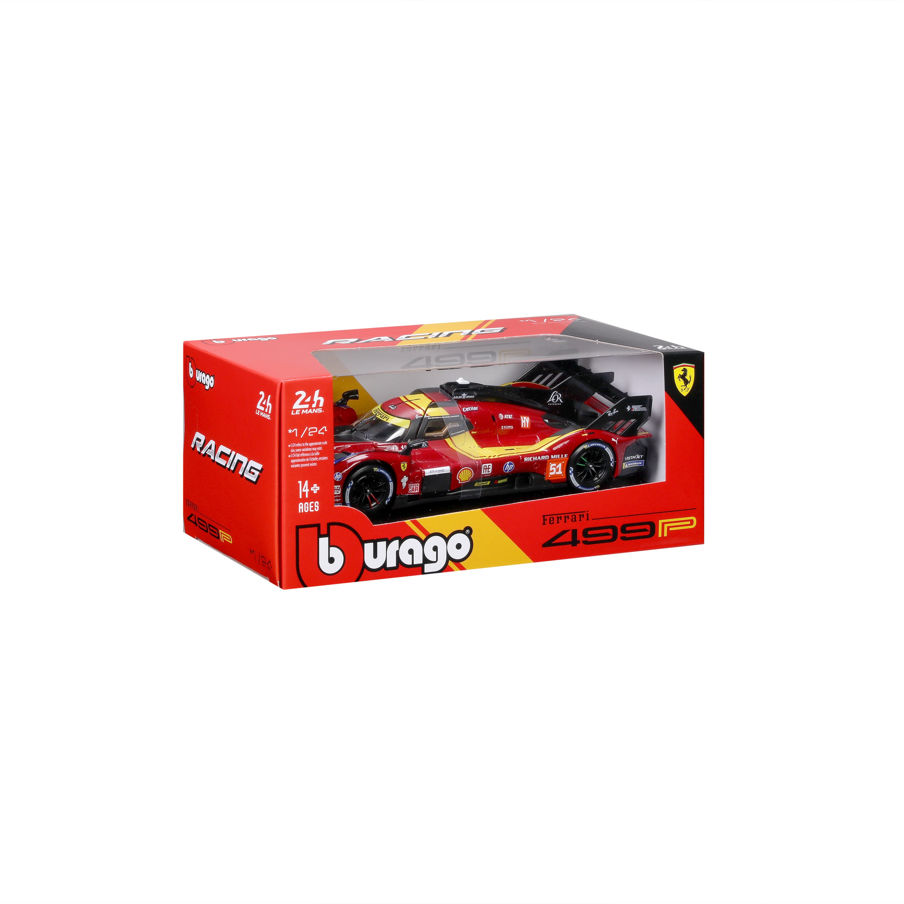 bburago-ferrari-499p-n-51-le-mans-2025-hypercar-1-24 image 2