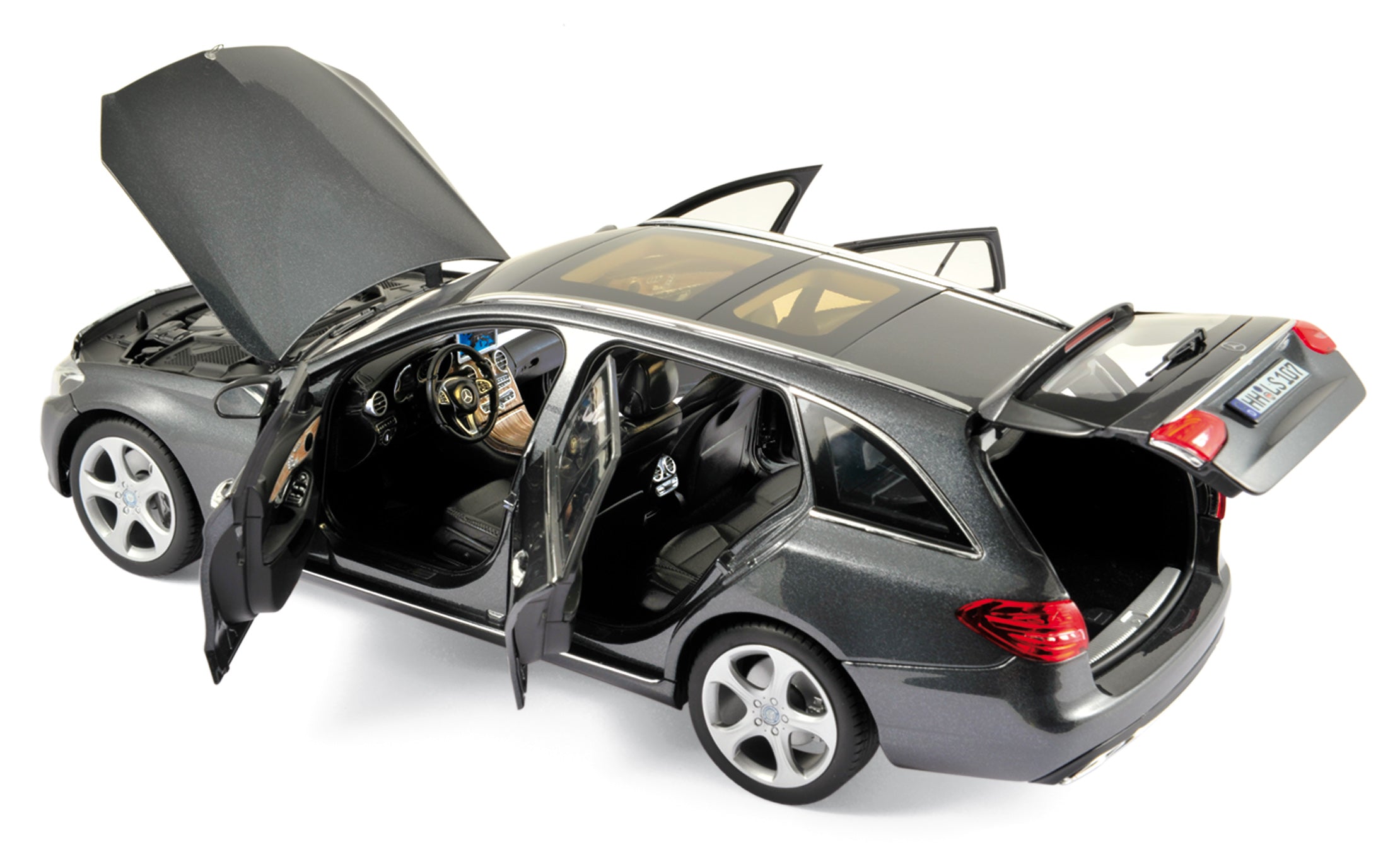 norev-mercedes-benz-classe-c-break-2014-grigio-metallizzato-1-18 image 2
