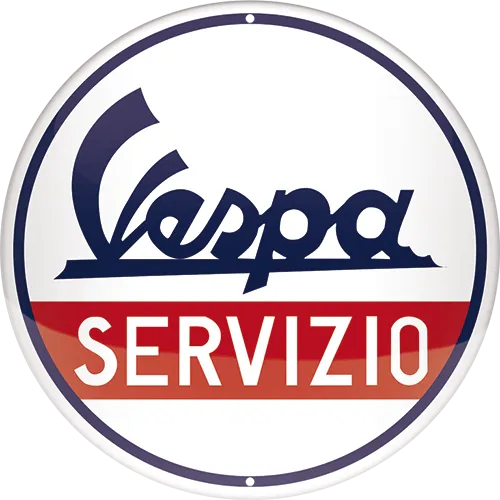 nostalgic-art-vespa-servizio-targa-in-metallo-rotonda-35-cm image 1