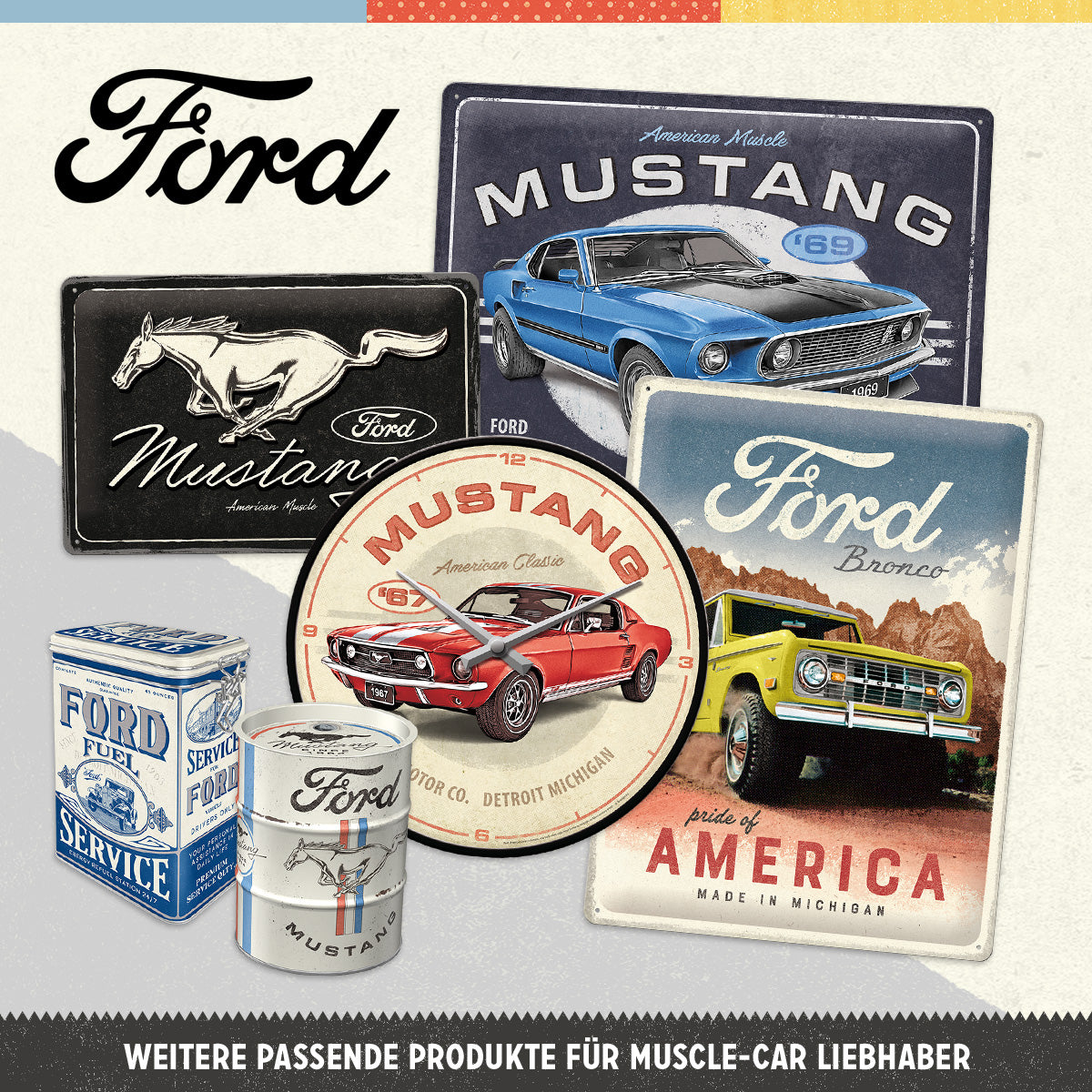 ford-mustang-the-boss-tazza-smaltata-nostalgic-art-360-ml image 5