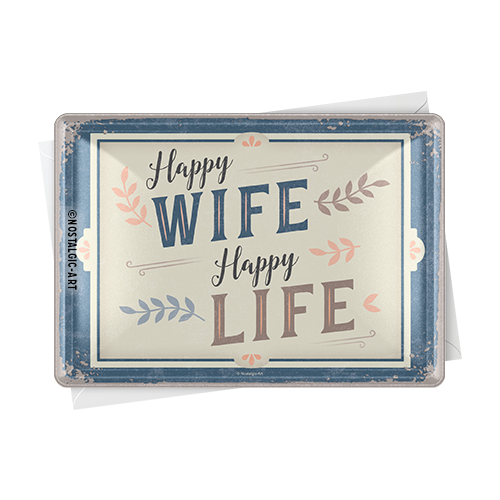 nostalgic-art-happy-wife-happy-life-metal-card-10x14-cm image 2