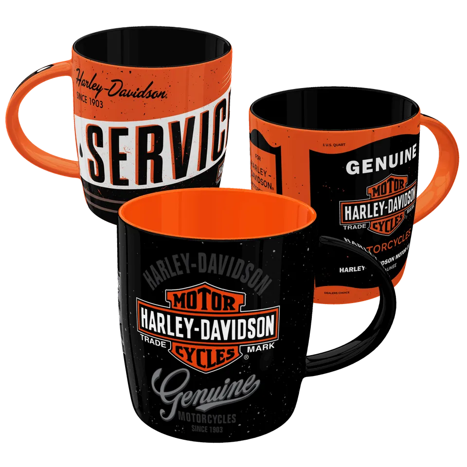 nostalgic-art-harley-davidson-set-regalo-3-tazze-in-ceramica-genuine-service image 1