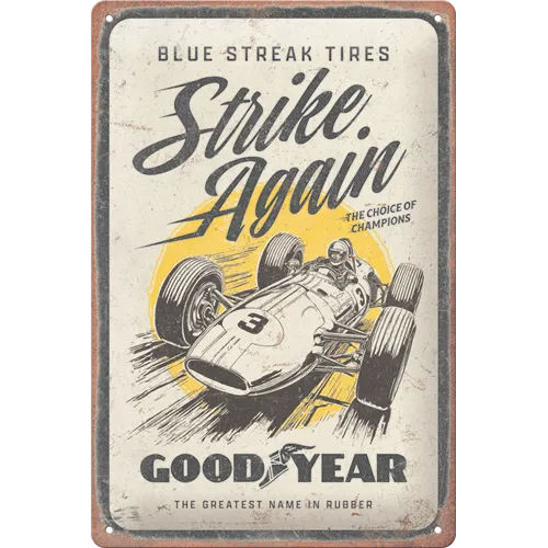 nostalgic-art-goodyear-blue-strikes-again-targa-in-metallo-20x30-cm image 1