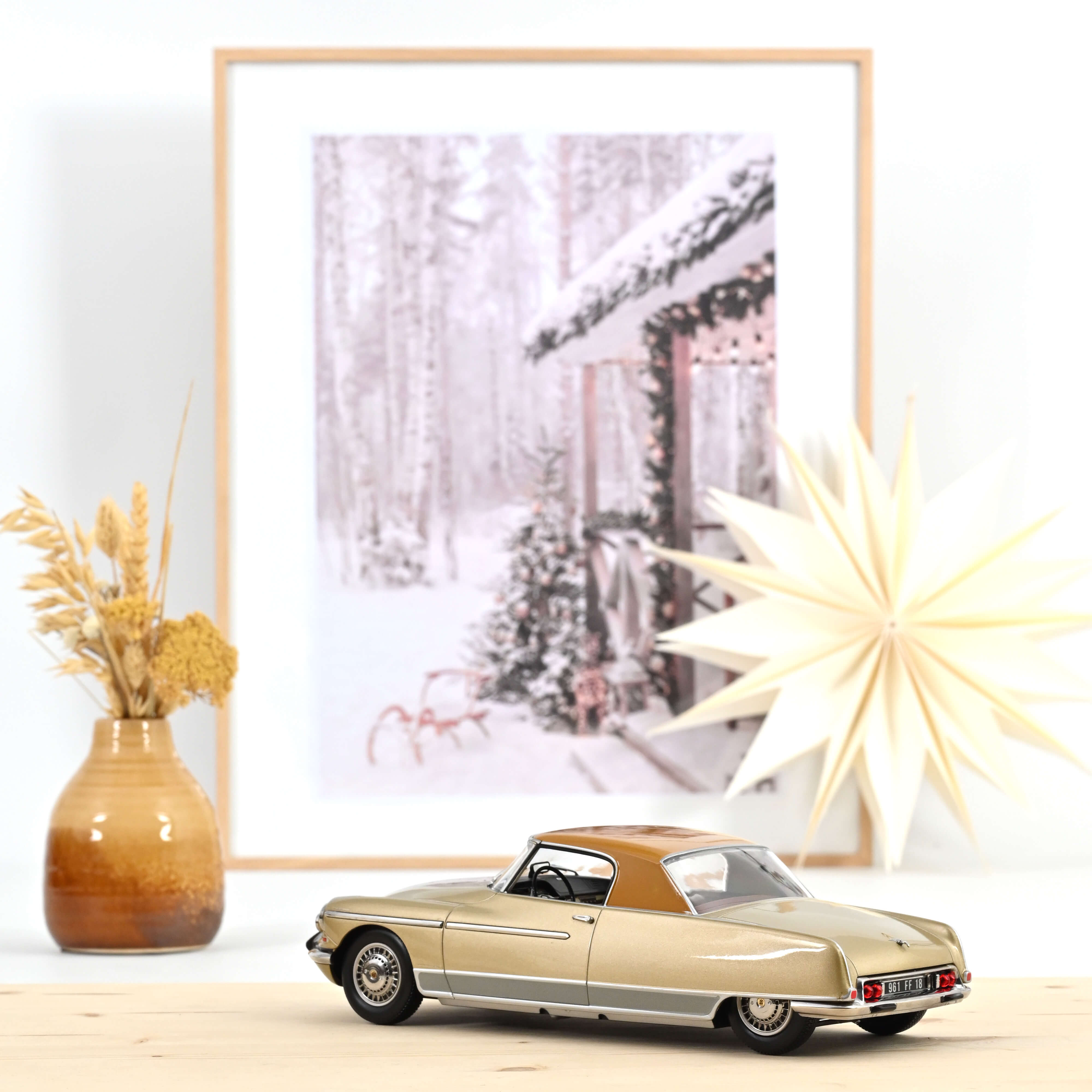norev-citro-n-ds-19-le-dandy-1964-beige-metallizzato-e-marrone-modellino-1-18 image 2