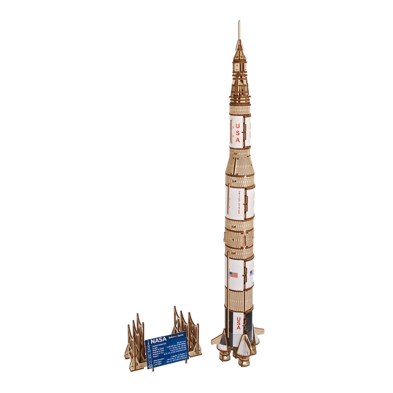 ugears-nasa-saturn-v-modello-razzo-in-legno-3d-da-costruire image 2