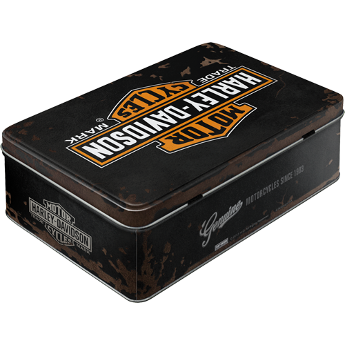 harley-davidson-genuine-nostalgic-art-scatola-piatta-metallo-23x16x7-cm-2-5-l image 3