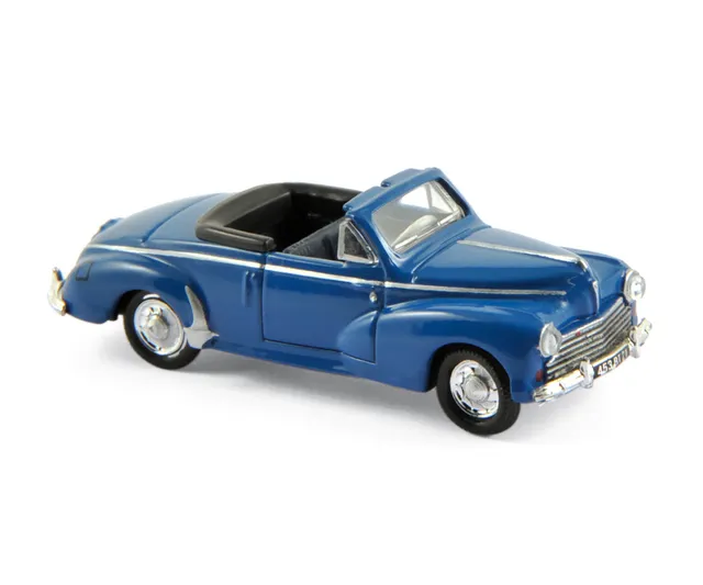 norev-peugeot-203-cabriolet-1952-blu-modellino-auto-1-87 image 1