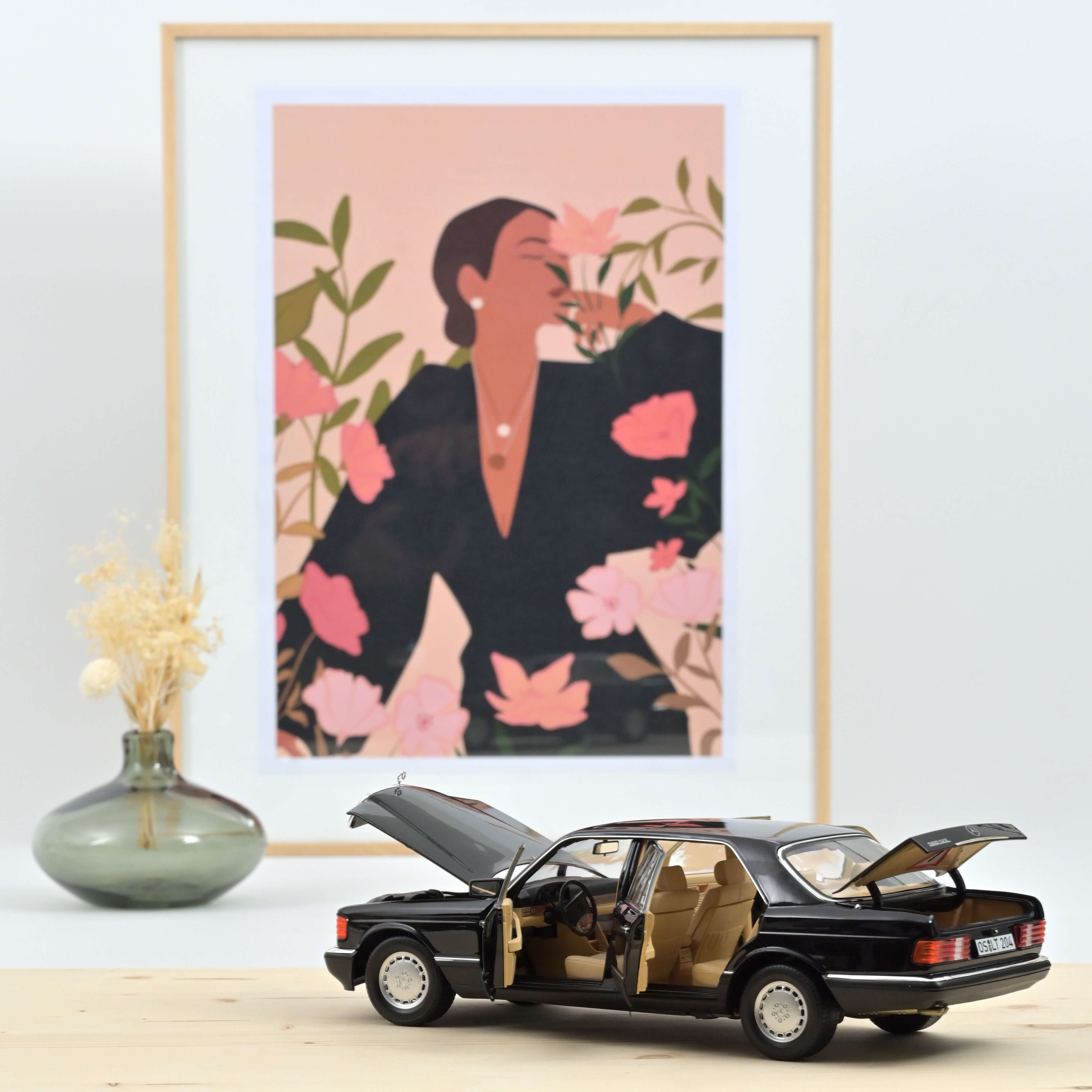 norev-mercedes-benz-560-sel-1989-nero-metallizzato-modellino-auto-1-18 image 2