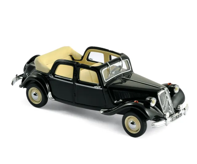 norev-citro-n-traction-15-six-d-couvrable-a-e-a-t-1951-noir-modellino-auto-1-43 image 1