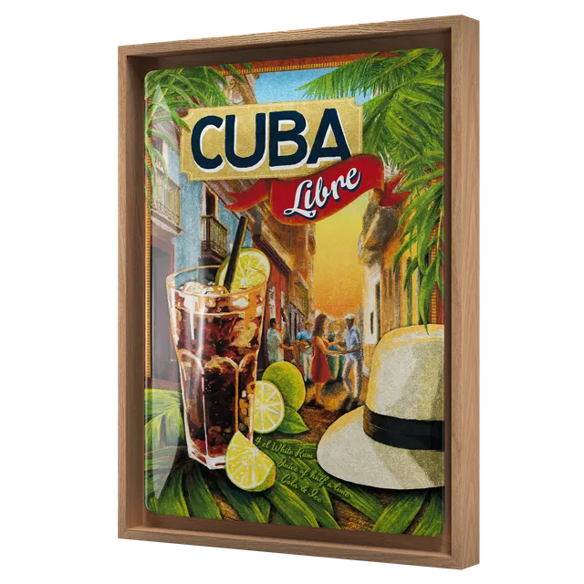 nostalgic-art-cuba-libre-n-frame-l-edition-cornice-in-legno-con-targa-in-metallo image 1