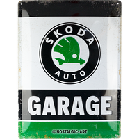 nostalgic-art-skoda-garage-green-targa-in-metallo-30x40-cm image 2