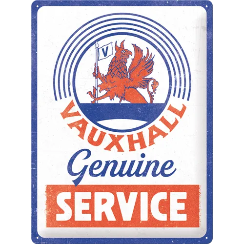 nostalgic-art-vauxhall-genuine-service-targa-in-metallo-30x40-cm image 1