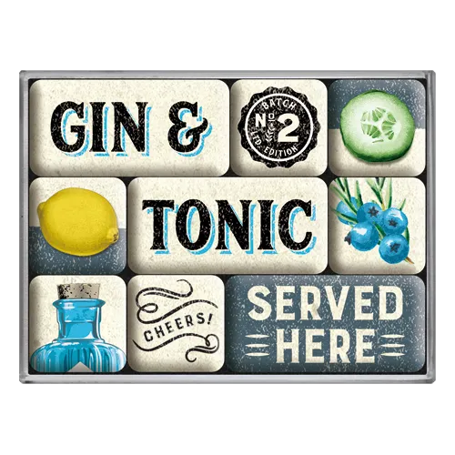 nostalgic-art-gin-tonic-served-here-set-magneti-7x9-cm image 1