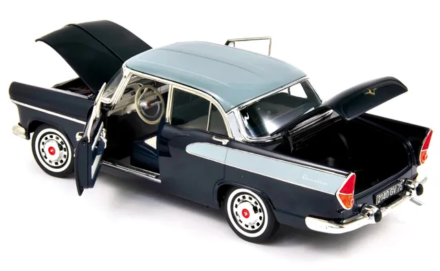 norev-simca-vedette-beaulieu-1958-night-blue-princess-grey-modellino-auto-1-18 image 1