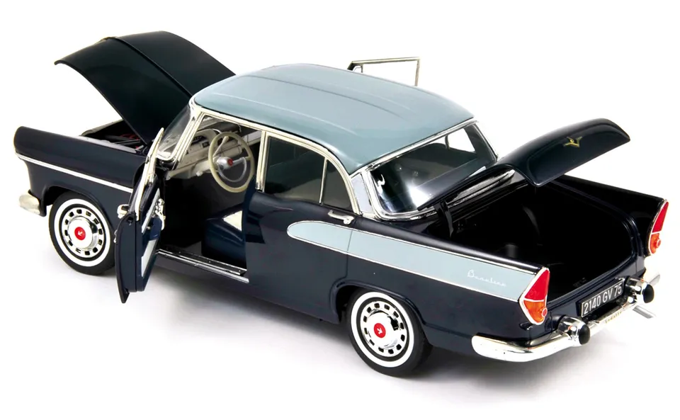 norev-simca-vedette-beaulieu-1958-night-blue-princess-grey-modellino-auto-1-18 image 1
