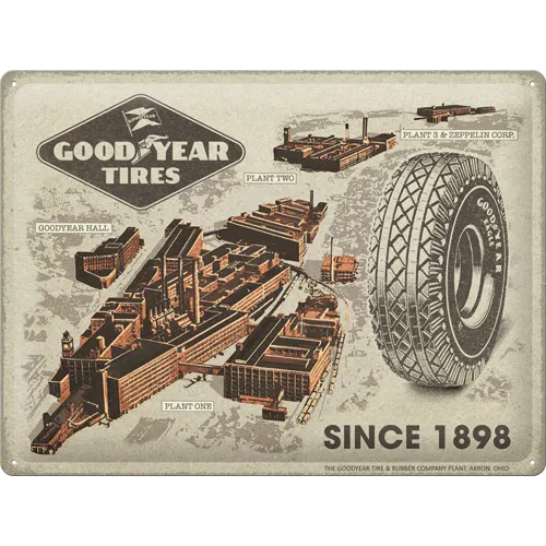 nostalgic-art-goodyear-factories-since-1898-targa-in-metallo-30x40-cm-2 image 1