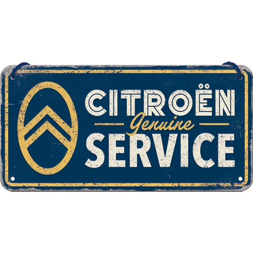 nostalgic-art-citroen-genuine-service-insegna-in-metallo-da-appendere-10x20-cm image 1