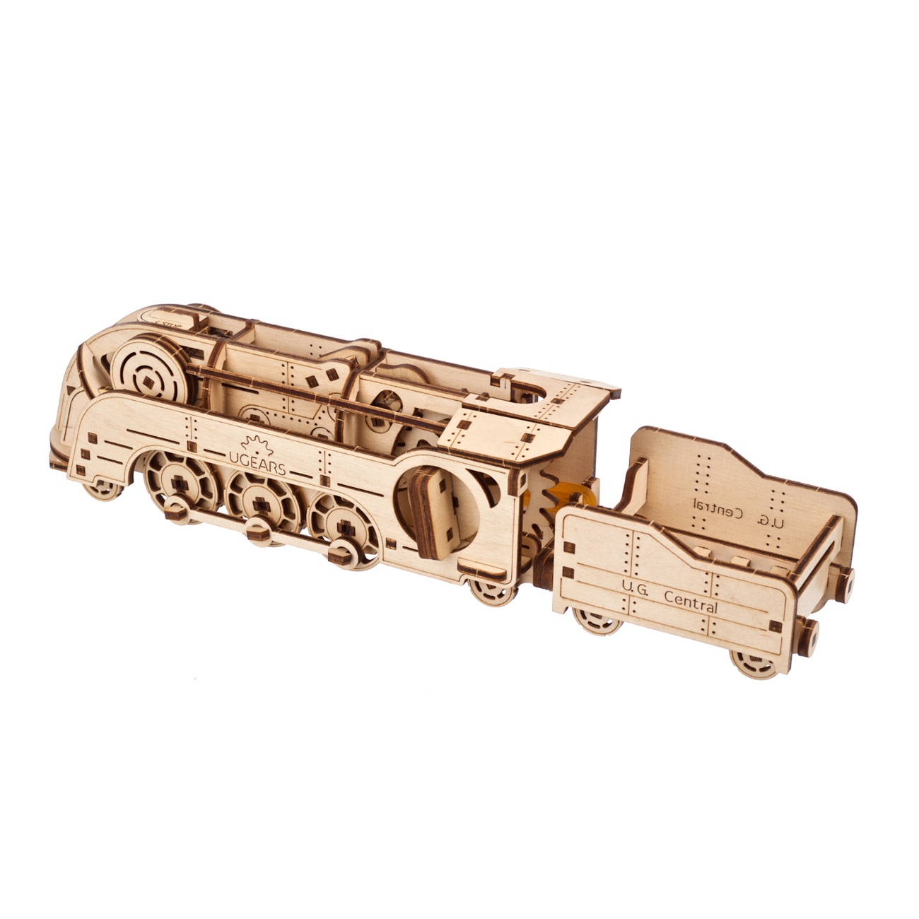 ugears-mini-locomotive-con-tender-trenino-meccanico-a-elastico-u-mini image 3