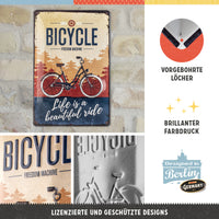 nostalgic-art-bicycle-beautiful-ride-targa-in-metallo-20x30-cm image 2