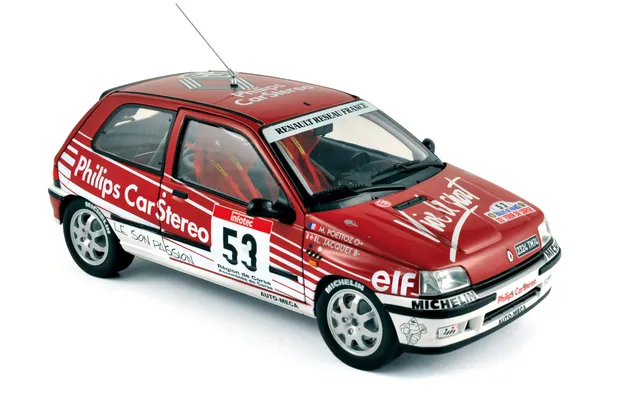 norev-renault-clio-16s-rally-tour-de-corse-1991-n-53-modellino-1-18 image 1