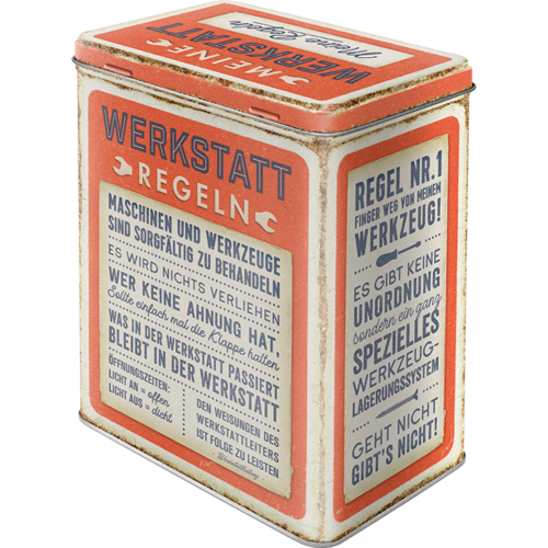 nostalgic-art-werkstattregeln-scatola-in-metallo-l-3-litri-10x14x20-cm image 2