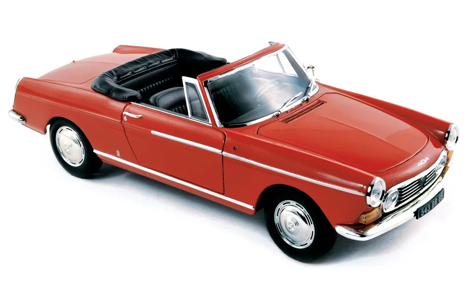 norev-peugeot-404-cabriolet-1967-modellino-auto-1-18-rosso-capanelle image 1