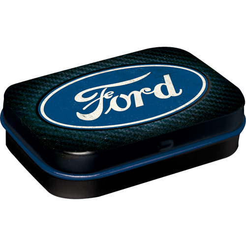 nostalgic-art-ford-logo-blue-shine-scatola-tascabile-per-mentine-6x4-cm image 1