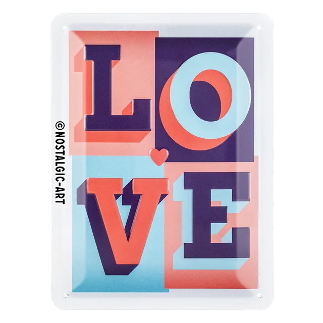 nostalgic-art-love-targa-in-metallo-15x20-cm-2 image 1