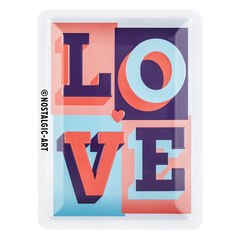 nostalgic-art-love-targa-in-metallo-15x20-cm-2 image 1